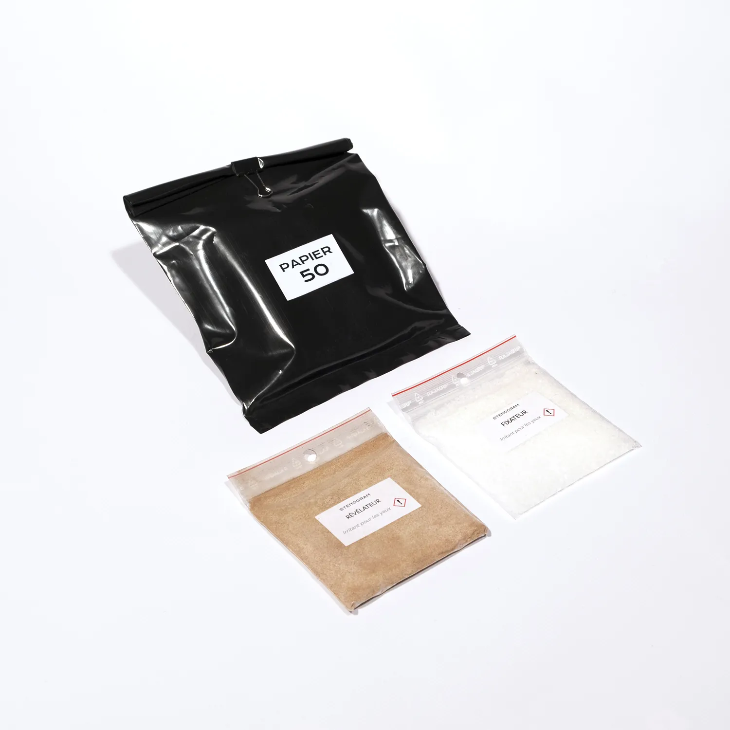 recharge de 50 feuilles sténopé + Révélateur + Fixateur